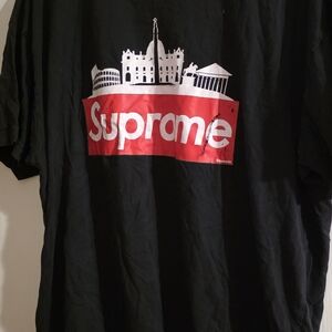 Supreme Black Tee with Red Accents